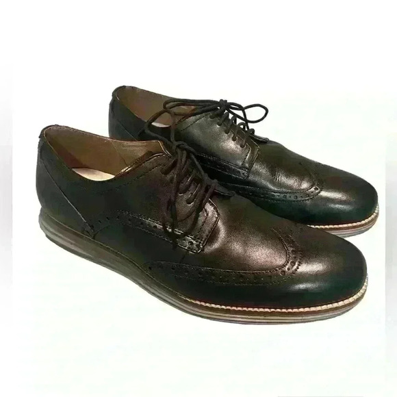 👞Cole Haan Men’s Black Leather Wingtip Oxfords 👞 - Picture 1 of 5